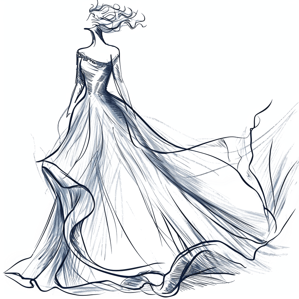 Frau im eleganten Hochzeitskleid